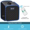 COSTWAY Portable Steam Sauna Tent, Folding Personal Full Body Spa Home Sauna with 1000W Generator, 9 Levels Temperature, Timer, Chair & Foot Massage Roller, Therapy Detox Room Steam Cabin (Black) view 2