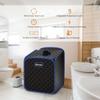 COSTWAY Portable Steam Sauna Tent, Folding Personal Full Body Spa Home Sauna with 1000W Generator, 9 Levels Temperature, Timer, Chair & Foot Massage Roller, Therapy Detox Room Steam Cabin (Black) view 3