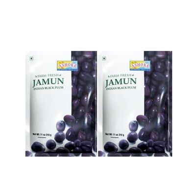 Ashoka Jamun Super Vegetable with Farm Fresh, Indian Black Plum, Frozen vegetable, Pretty Fruit with rich colour & Sweet taste, Indian origin - 310grams (PACK OF 2)