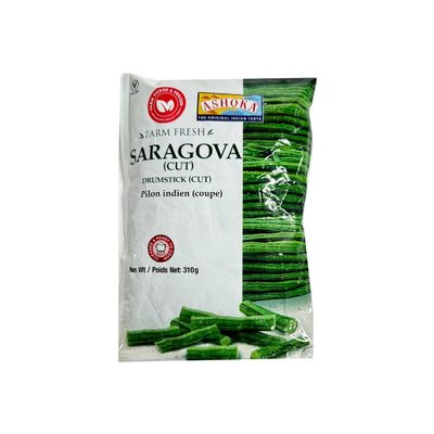 Ashoka Drumstick(Cut) Saragova (Cut) Fresh Vegetable The Original Indian Taste Farm Fresh Frozen Vegetable Indian Origin 310G Pack of 1