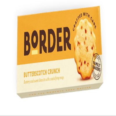 Border Biscuit Butterscotch Crunch - Made with Real Butter & Butterscotch - Deliciously Crunchy Treat - Perfect Food Gift for Biscuit Lovers - Pack of 6 x 135g