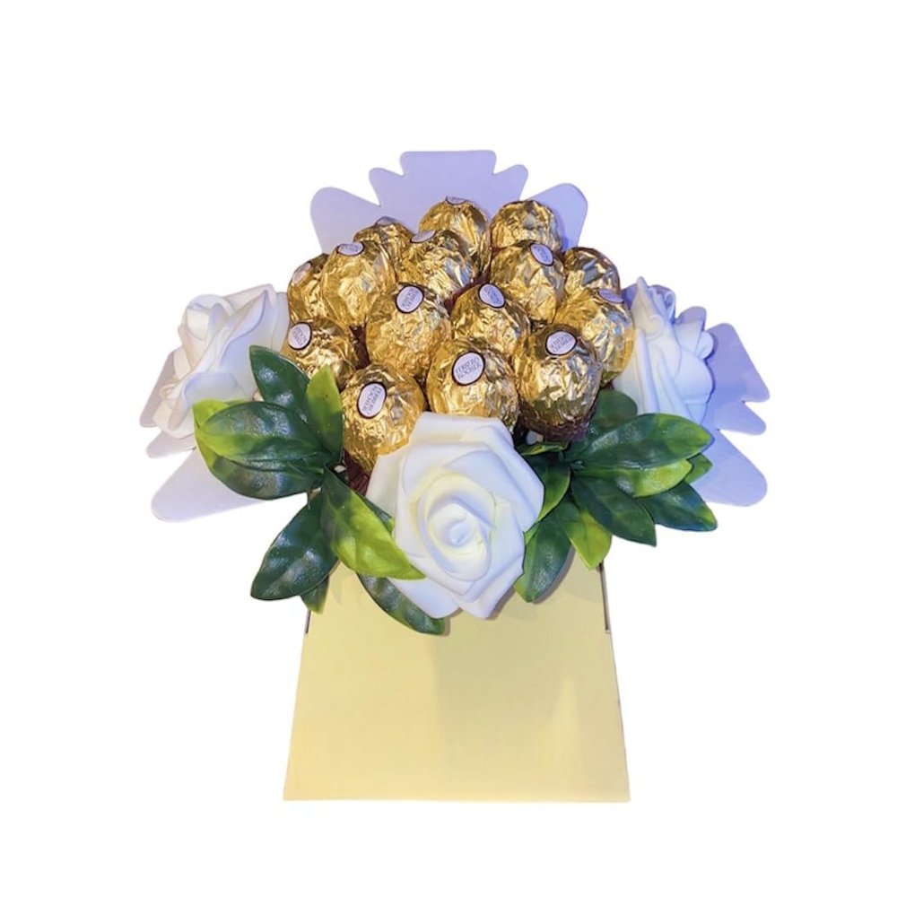 Chocolate Hamper Ferraro Bouquet Flower Red Personalised Gift Box Sweets Candy Present Large Birthday (Large)