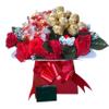 Chocolate Lindor Ferero Roche Bouquet Hamper Gift Men Women Red Gold Blue Pink White Sweets Candy (Medium) view 1