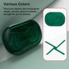 Allayu Portable Dental Case Retainer Braces Storage Box Seal Plastic Container with Partition Cotton Swab Holder for Home, Green, L view 4