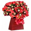 Chocolate Flower Hamper Ferero Bouquet Red Personalised Gift Box Sweets Candy Present Large Birthday (Small) view 4