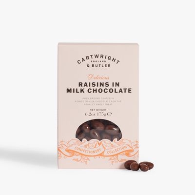 Cartwright & Butler | Raisins In Milk Chocolate - Birthday Treats, Thank You Gift, Thinking of You, Father's Day Gift