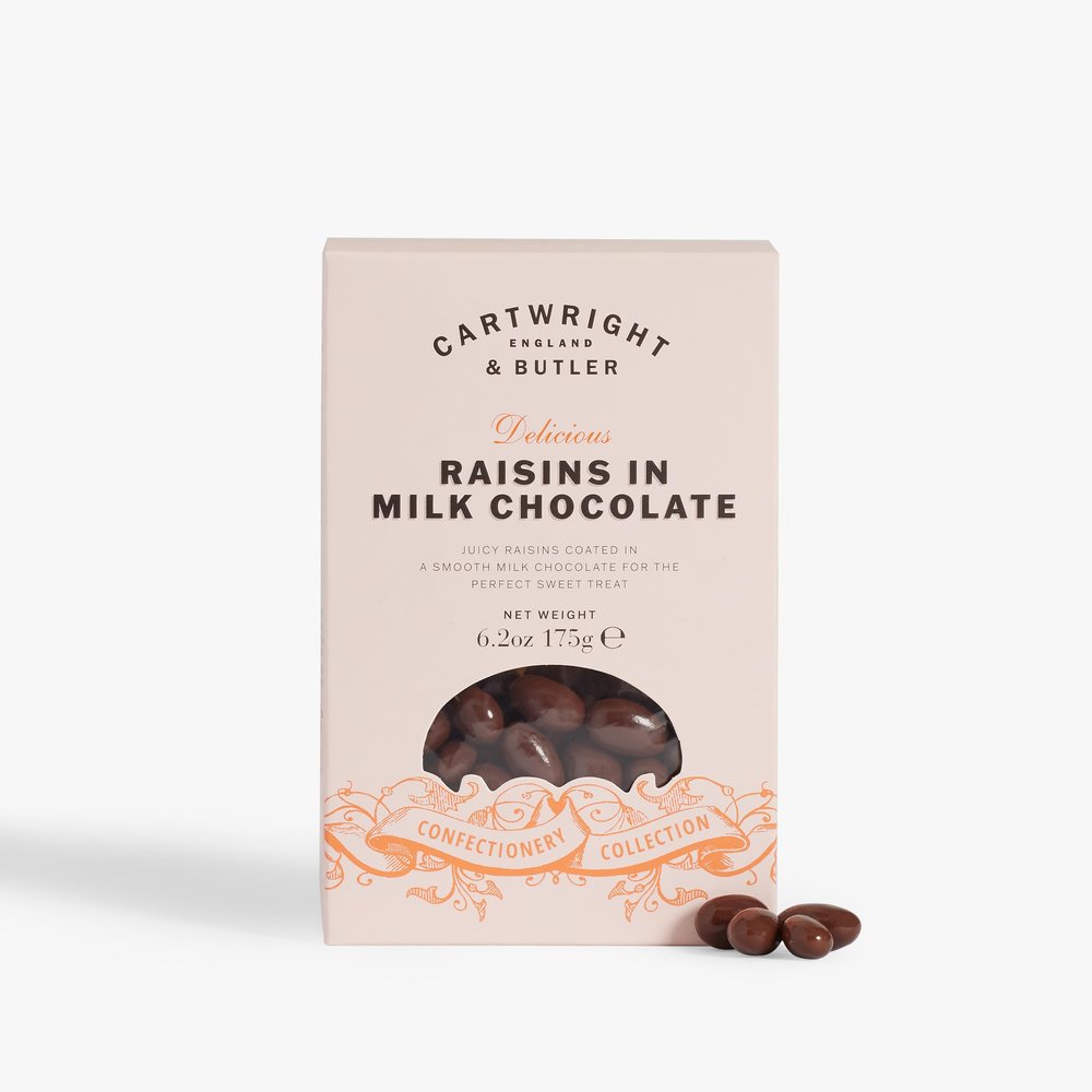 Cartwright & Butler | Raisins In Milk Chocolate - Birthday Treats, Thank You Gift, Thinking of You, Father's Day Gift