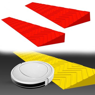 Agashi Threshold Door Step Ramp Curb Ramp for Robot Vacuum Cleaner Doorway Walker Elderly Stairs Wheelchairs/Red/100 * 10 * 4Cm