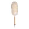 LUNCHS Lambswool Duster With Wooden Handle,reusable Feather Duster For Cleaning Furniture,Window Blinds,Bookshelves Etc (Color : White, Size : 18cm) view 3