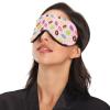 Donuts Flamingo Sleep Mask Light Blocking Eye Mask for Sleeping with Adjustable Strap Summer Pink Soft Lightweight Eye Cover Blindfold for Men Women Work Travel Naps view 4