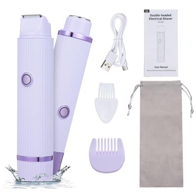 Layhou Electric Razor for Women, Rechargeable 2-in-1 Lady Shavers Eyebrow Razor and Painless Hair Remover, Facial Hair Removal for Women for Eyebrows, Lips and Body