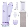 Layhou Electric Razor for Women, Rechargeable 2-in-1 Lady Shavers Eyebrow Razor and Painless Hair Remover, Facial Hair Removal for Women for Eyebrows, Lips and Body view 1