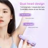 Layhou Electric Razor for Women, Rechargeable 2-in-1 Lady Shavers Eyebrow Razor and Painless Hair Remover, Facial Hair Removal for Women for Eyebrows, Lips and Body view 2