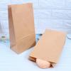 100pcs Kraft Paper Bottom Food Pouches Takeaway Packing Bag Paper Bags Zip Seal for Sandwich Cookies view 2