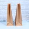 100pcs Kraft Paper Bottom Food Pouches Takeaway Packing Bag Paper Bags Zip Seal for Sandwich Cookies view 3