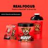 HOLY Energy Gaming Booster Flavour Powder | 50 portions with NewCaff & Green Tea Extract | Focus Booster - Focus Drink | Vegan with 100% natural fruit flavours (350 grams, Cherry Cheetah) view 4