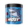 HOLY Energy Gaming Booster Flavour Powder | 50 portions with NewCaff & Green Tea Extract | Focus Booster - Focus Drink | Vegan with 100% natural fruit flavours (350 Grams, Strawberry Shark) view 1