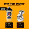 HOLY Energy Gaming Booster Flavour Powder | 50 portions with NewCaff & Green Tea Extract | Focus Booster - Focus Drink | Vegan with 100% natural fruit flavours (350 grams, Tropical Tiger) view 3