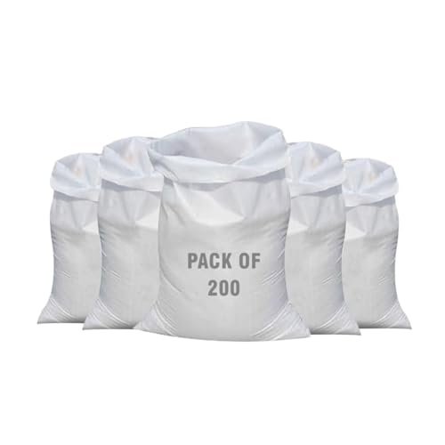 200 Heavy duty Garden Waste bags Woven Sacks Polypropylene PP Strong Rubble Sacks builder bag Woven Bags Rubble bag 50x75cm