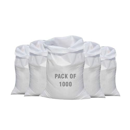 1000 Heavy duty Garden Waste bags Woven Sacks Polypropylene PP Strong Rubble Sacks builder bag Woven Bags Rubble bag 50x75cm