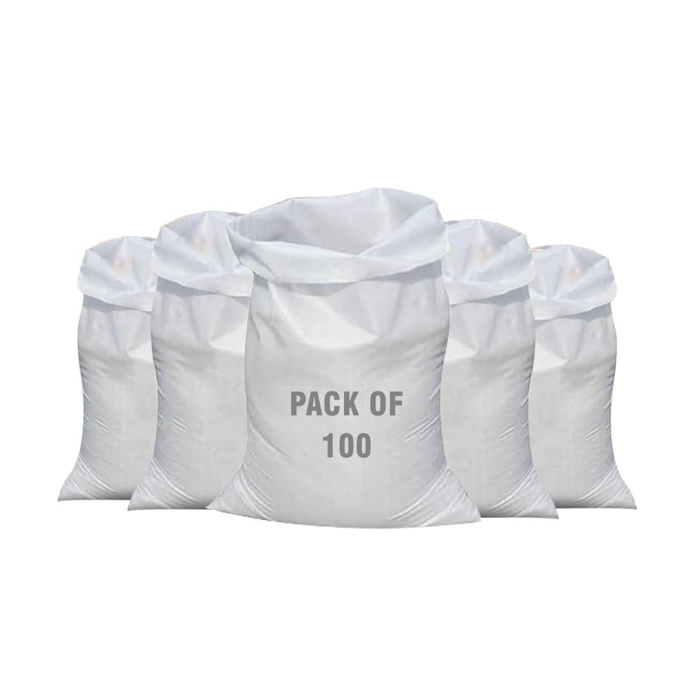 100 Heavy duty Garden Waste bags Woven Sacks Polypropylene PP Strong Rubble Sacks builder bag Woven Bags Rubble bag 50x75cm