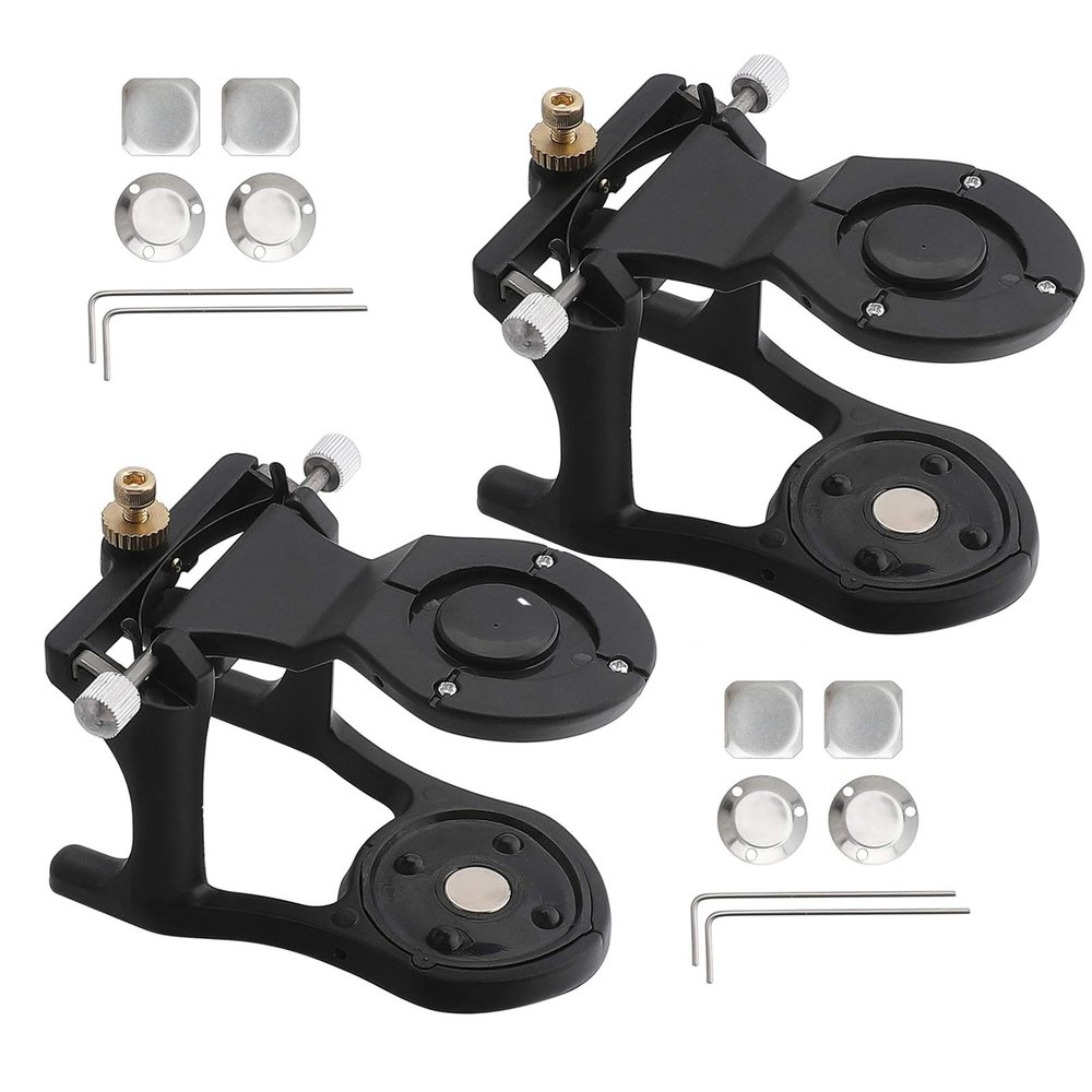 Bceer 2 Pcs Adjustable Denture Magnetic Articulator Small Articulator Dental Laboratory Equipment Dental Lab Product Tool