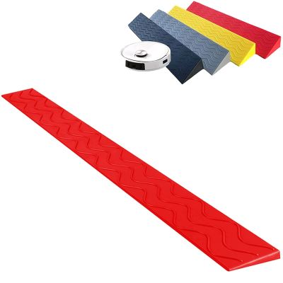Agashi Threshold Ramps for Doorways, Portable Wheelchair Ramps for Steps, Curb Ramp for Driveway, Bicycles, Scooters, Luggage and Electric Vehicles/Red/100 * 8 * 2Cm