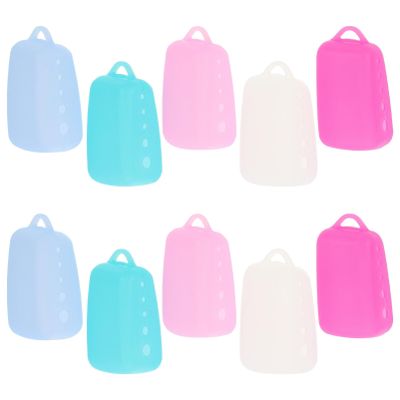 HAPINARY Toothbrush Head Covers Caps 10pcs Silicone Travel Brush Protectors Compact Brush Cases for Home Camping