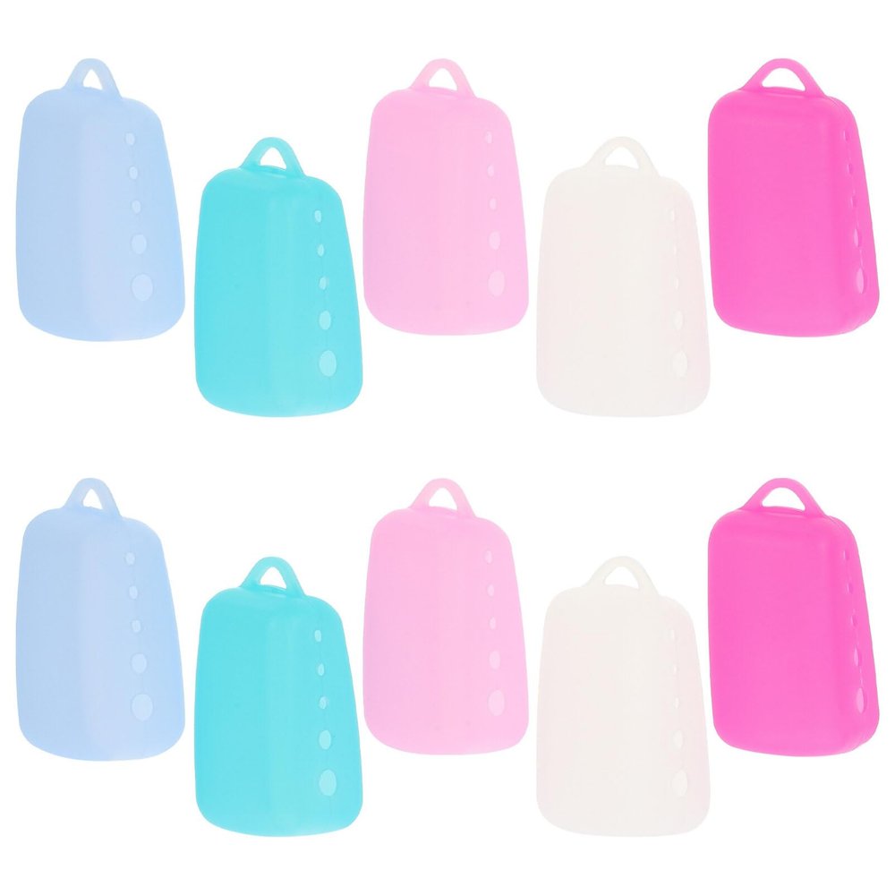 HAPINARY Toothbrush Head Covers Caps 10pcs Silicone Travel Brush Protectors Compact Brush Cases for Home Camping