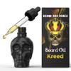 Beard and Bones - 60ml Beard Oil for Men | Nut Free | Natural Carrier Oils of Jojoba, Squalane and Sea Buckthorn Oil | Black Glass Skull | Choice of 6 Scents (Kreed) view 1