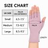 2Pairs Arthritis Compression Gloves for Men & Women | Open Finger Gloves for Wrist Support | Hand Therapy Carpal Tunnel Gloves, Breathable Moisture Wicking Fabric, Relieve Arthritis Pain | Purple (M) view 4