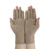 2Pairs Arthritis Compression Gloves for Men & Women | Wrist Support Open Finger Gloves | Breathable Moisture Wicking Fabric, Hand Therapy Carpal Tunnel Gloves, Relieve Arthritis Pain | Brown (S) view 3