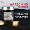 Ved Gourmet Original Black Maraschino Cherries - Italian Cherry for Old-Fashioned Cocktails - Vegan Cocktail, Bourbon Cherries in Natural Syrup for Cocktail Garnish,300G view 3