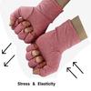 2Pairs Arthritis Compression Gloves for Men & Women | Wrist Support Open Finger Gloves | Hand Therapy Carpal Tunnel Gloves, Breathable Moisture Wicking Fabric, Relieve Arthritis Pain | Pink (M) view 4
