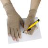 2Pairs Arthritis Compression Gloves for Men & Women | Wrist Support Open Finger Gloves | Breathable Moisture Wicking Fabric, Hand Therapy Carpal Tunnel Gloves, Relieve Arthritis Pain | Brown (L) view 3