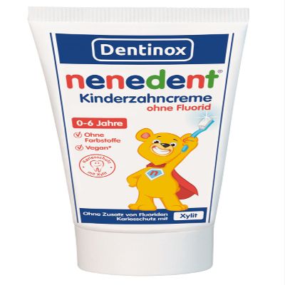 nenedent Children's Toothpaste Without Fluoride | Caries Free Even Without Fluoride | for Children from 0-6 Years | 13% Xylitol | 1 x 50 ml