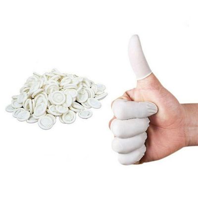 100Pcs Finger Cots, Disposable Latex Finger Covers Anti-Static Protector Cot for Industry Medicine Laboratory