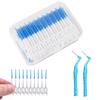 AYNKH 200 Pieces Silicone Interdental Brushes, Tooth Floss Picks Interdental Brush Flosser Sticks, Dual-Use Silicone Dental Brushes Floss Picks, Oral Tooth Clean Gap Brush with 2 Pcs Toothbrush view 1