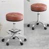 NAKEAH Salon Massage Stool Hydraulic Gas Lift Adjustable Swivel Chair, 360-Degree Rotating, for Hairdressing Beauty Tattoo Therapy Spa Salon,D view 2