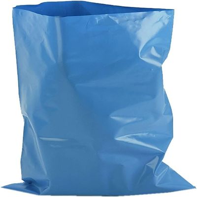 100 Pack Large Heavy Duty Extra Strong Blue Rubble Sacks, 50kg 60L Capacity, 20"x30", 100 Micron, Builders DIY Garden Construction Waste Rubble Refuse Bin Bags