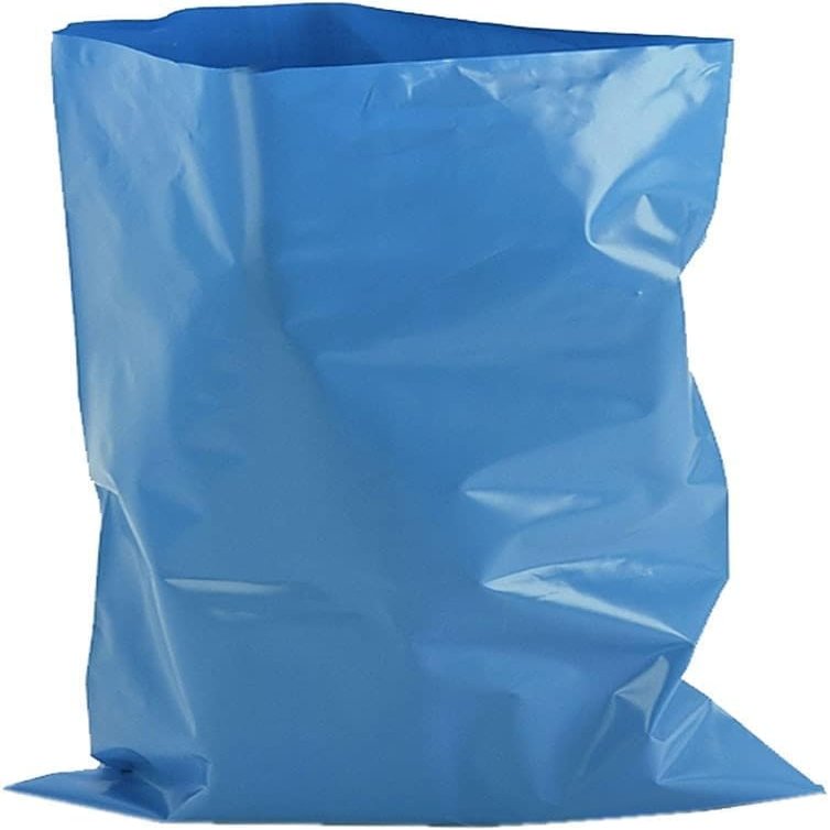 100 Pack Large Heavy Duty Extra Strong Blue Rubble Sacks, 50kg 60L Capacity, 20"x30", 100 Micron, Builders DIY Garden Construction Waste Rubble Refuse Bin Bags