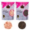 Cerez Pazari Whole Black Peppercorns 250g, Himalayan Pink Salt (Coarse Grain) 650g, Premium Quality, Freshly Packed For Grinder Refill, Resealable Bulk Bag, Non-GMO and Gluten Free view 1