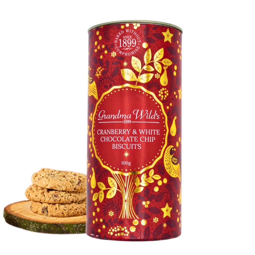 Biscuits Gift Set With Assorted Traditionally Made Chocolate Christmas Biscuits - Stocking Fillers | Christmas Eve Box Fillers For Men, Women Kids - Festive Cranberry And White Chocolate Chip