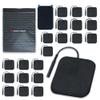 Reusable Electrode Pads for TENS Pro EMS Unit, Premium Replacement Square Pads with Plastic Holder, Set of 10 Pairs, Black view 1