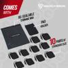 Reusable Electrode Pads for TENS Pro EMS Unit, Premium Replacement Square Pads with Plastic Holder, Set of 10 Pairs, Black view 2