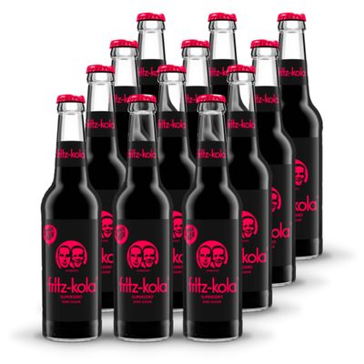 Fritz-Kola Superzero Case (12x330ml) Vegan, Gluten Free, Fizzy Drink