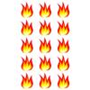 15 x Fire Flames Edible Wafer or Icing Cupcake Toppers Fun Xmas Party Cake Decorations (Edible Wafer Card) view 1