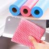 INEOUT Disposable Cleaning Towels, Reusable Cleaning Cloth Handy Cleaning Wipes Towels Dish Rags Multi Use Wiping Rag Household Supplies 50 Count/Roll (Red/Blue) (19.8 * 8 * 8cm,Red) view 4