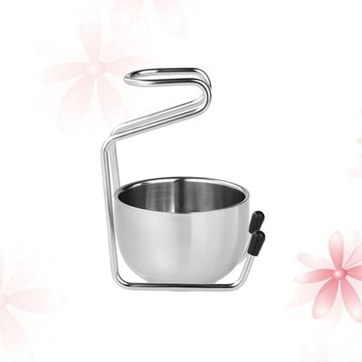 FOMIYES Brush Holder Stainless Steel Bowl Shaving Brush Stand Holder for Safety Shaving Soap Bowl
