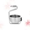 FOMIYES Brush Holder Stainless Steel Bowl Shaving Brush Stand Holder for Safety Shaving Soap Bowl view 1